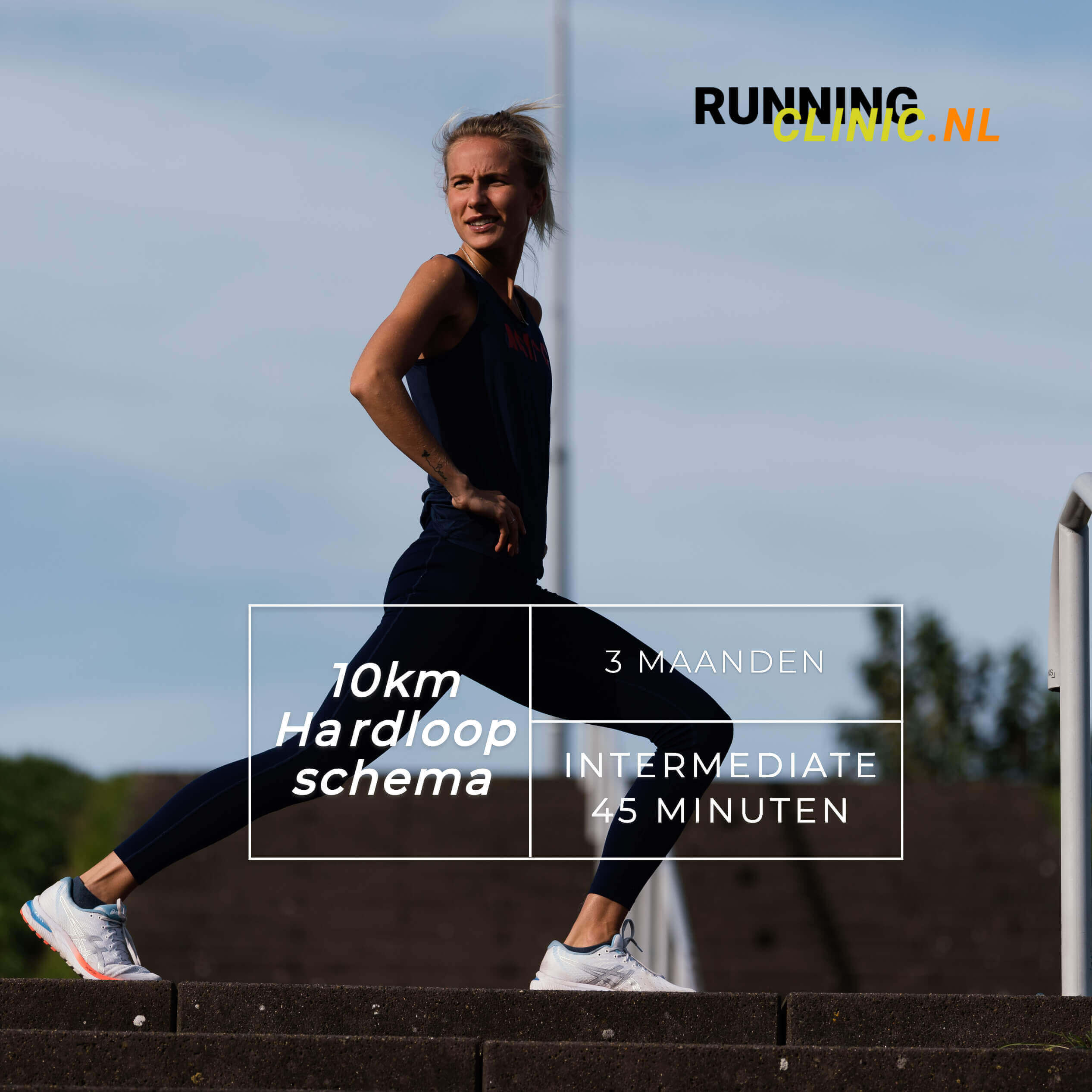 Productfoto 10km Hardloopschema - Intermediate 45min | Sarah Lahti | Runningclinic.nl